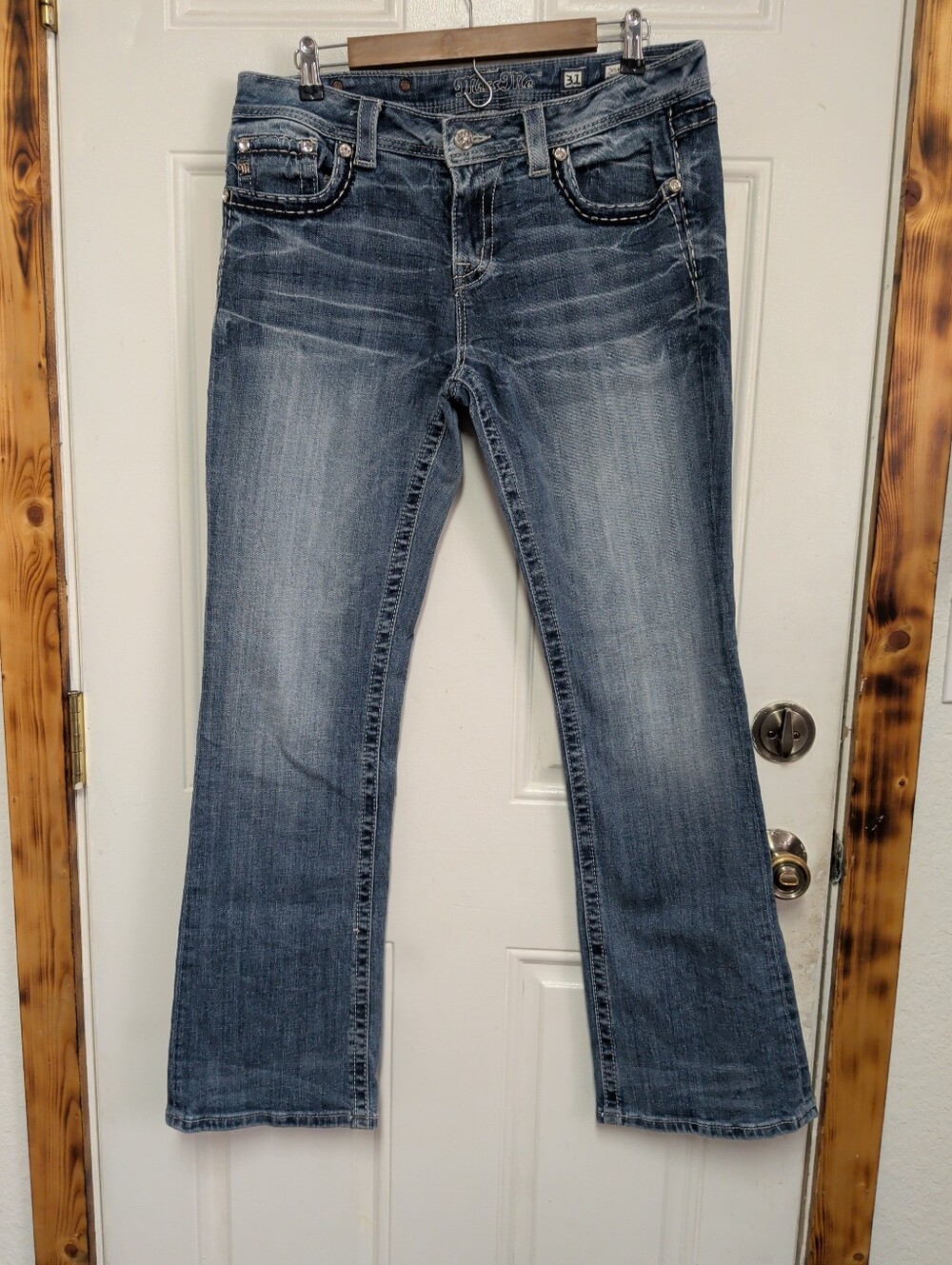Miss Me Women's Easy Boot Jean Sz 31x33 Embellishment